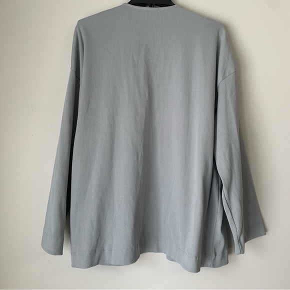 ZARA Gray Ribbed Open Front Cardigan Sweater Size US XL - Picture 4 of 8